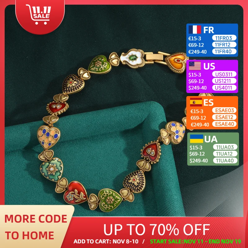 Vintage Heart Enamel Smiley Face Necklace Choker Collar Woman Retro Antique Gold Color Luxury Quality Jewelry Designer Party
Vintage Heart Enamel Smiley Face Necklace Choker Collar Woman Retro Antique Gold Color Luxury Quality Jewelry Designer Party