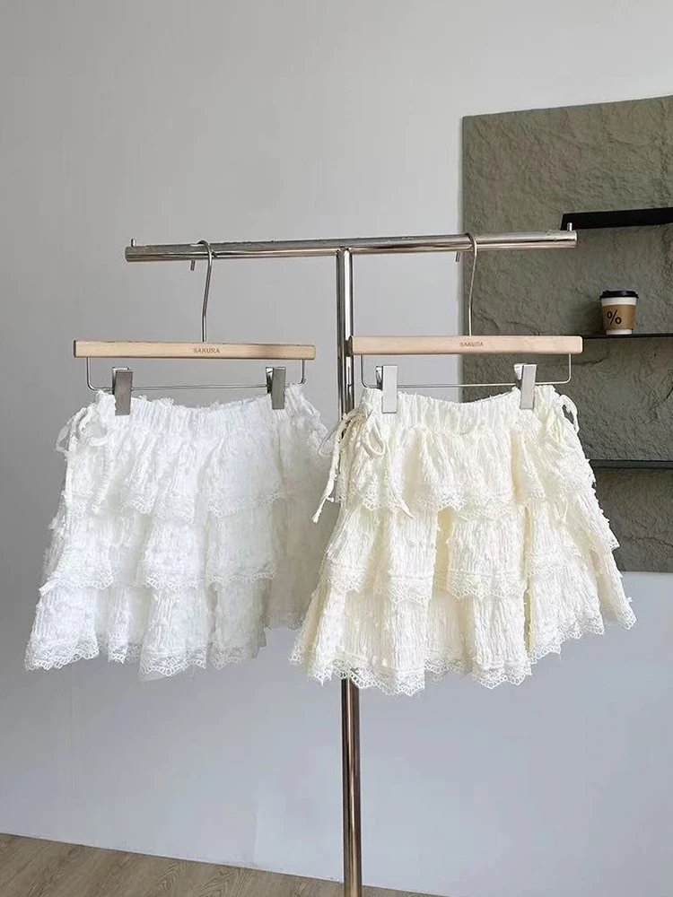 Sweet Lace Tutu Skirt for Women Japanese High Waist Lolita Splicing Cake Skirts Y2K Fashion Kawaii Preppy Female Mini Skirts New
Sweet Lace Tutu Skirt for Women Japanese High Waist Lolita Splicing Cake Skirts Y2K Fashion Kawaii Preppy Female Mini Skirts New