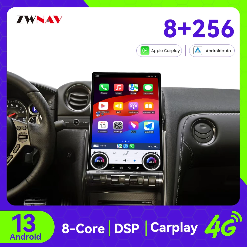 Android 13 CarPlay 14,5-дюймовый сенсорный экран для Nissan GTR 2007-2023, автомобильное радио, GPS-навигация, мультимедийный плеер, головное устройство, авто
Android 13 CarPlay 14,5-дюймовый сенсорный экран для Nissan GTR 2007-2023, автомобильное радио, GPS-навигация, мультимедийный плеер, головное устройство, авто
