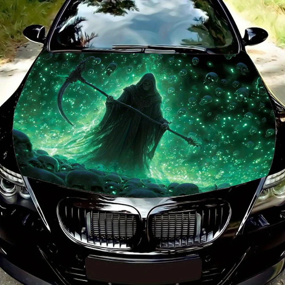 Готический зеленый свет, скелет, виниловая пленка на капот автомобиля, водонепроницаемая самоклеящаяся наклейка, подходит для большинства автомобилей, прочная защита поверхности 
Готический зеленый свет, скелет, виниловая пленка на капот автомобиля, водонепроницаемая самоклеящаяся наклейка, подходит для большинства автомобилей, прочная защита поверхности