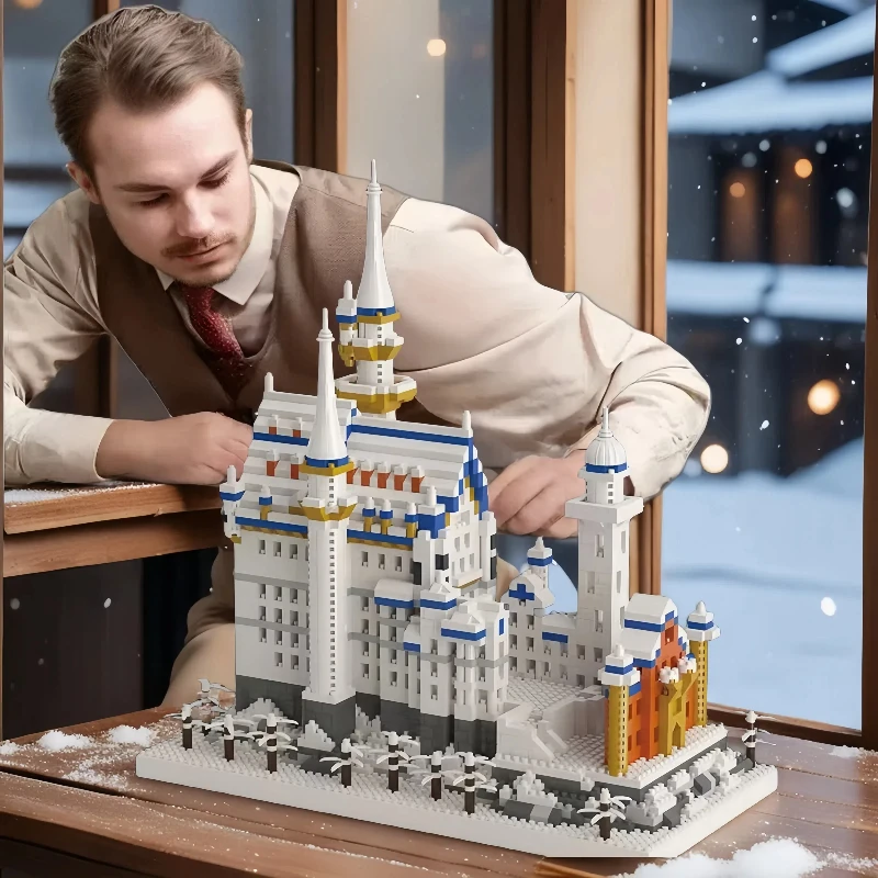 Серия «Лебединый замок», собранная из микрочастикулы, модель строительного блока/декоративное украшение для рабочего стола/идеальные предпочтительные праздники/счастливая птица
Серия «Лебединый замок», собранная из микрочастикулы, модель строительного блока/декоративное украшение для рабочего стола/идеальные предпочтительные праздники/счастливая птица