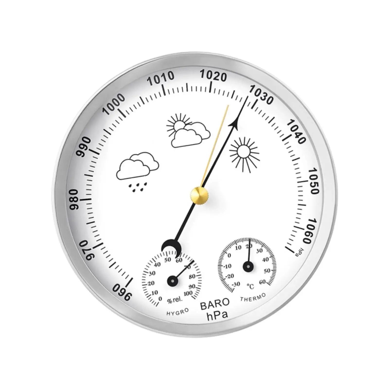 Fishing Barometer Easy to Use Compact Easy Reading 3 in 1 Pressure Gauge for Warehouses Wall Fishing Outdoor Indoor Sunrooms
Fishing Barometer Easy to Use Compact Easy Reading 3 in 1 Pressure Gauge for Warehouses Wall Fishing Outdoor Indoor Sunrooms