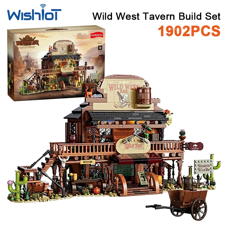 KQ103 Western Cowboy Saloon Tavern Building Blocks 1902pcs Street View House Villa DIY Light Assembly Model Bricks Decoration
KQ103 Western Cowboy Saloon Tavern Building Blocks 1902pcs Street View House Villa DIY Light Assembly Model Bricks Decoration