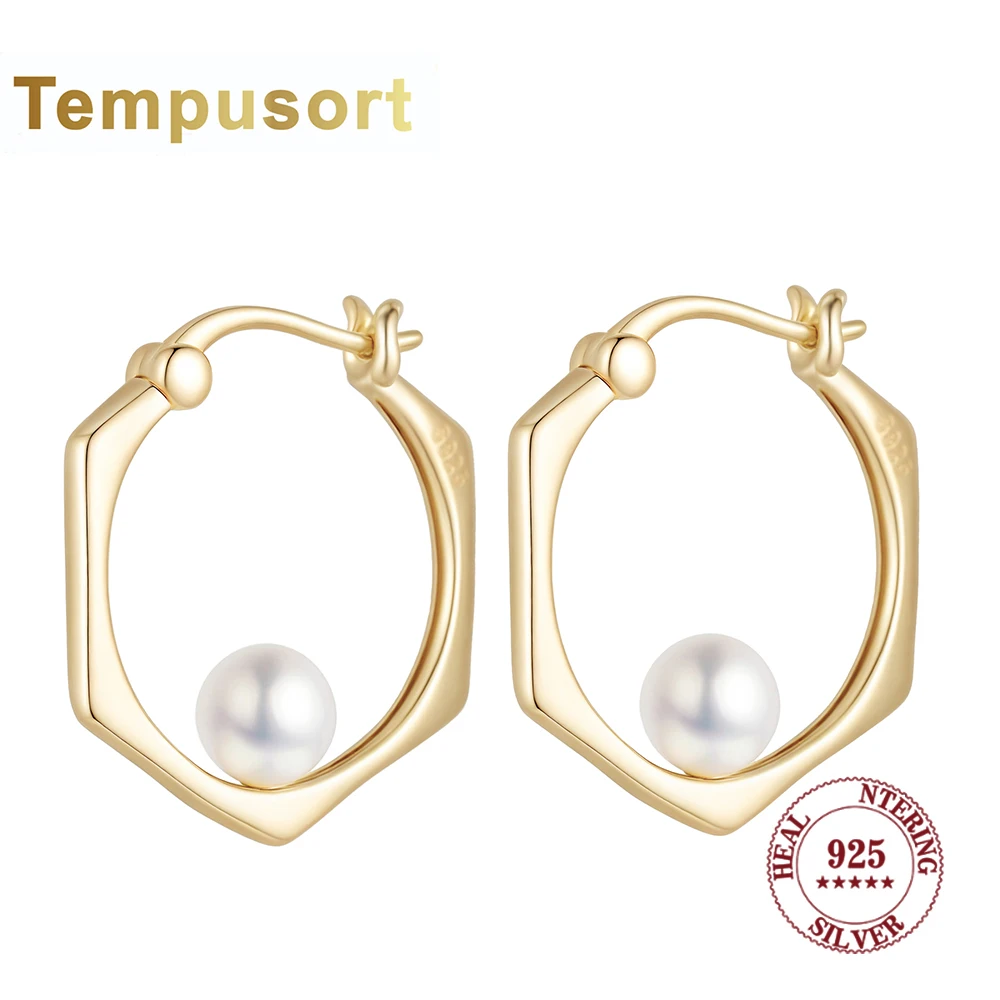 Tempusort Freshwater Pearl 925 Sterling Silver Geometric Hoop Earrings Minimalist&Elegant Jewelry for Women Accessory
Tempusort Freshwater Pearl 925 Sterling Silver Geometric Hoop Earrings Minimalist&Elegant Jewelry for Women Accessory