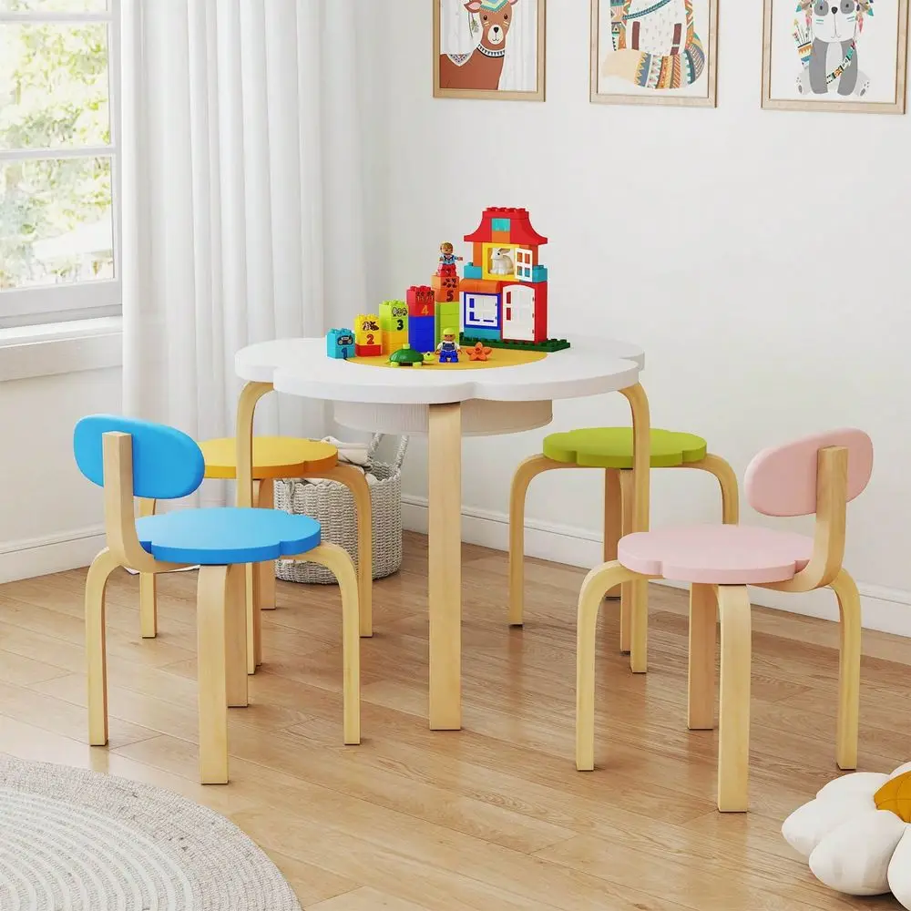 Kids' Tables And Chairs Escritorio Para NiñosFlowerShaped Children Table Set With 2 Colorful Chairs Stools For Arts Crafts Multi
Kids' Tables And Chairs Escritorio Para NiñosFlowerShaped Children Table Set With 2 Colorful Chairs Stools For Arts Crafts Multi