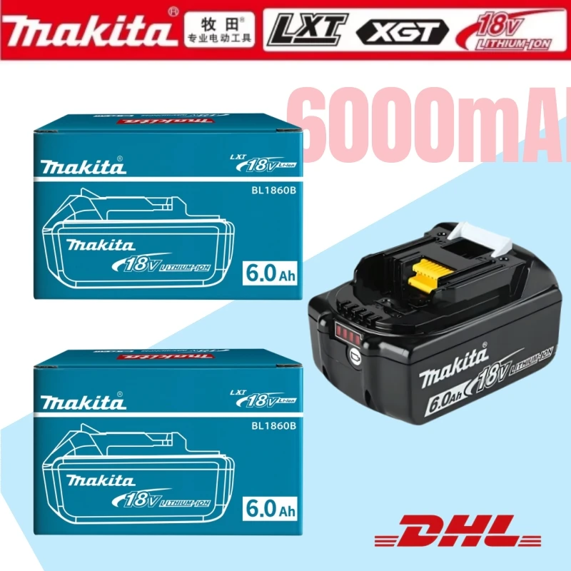 Original Makita 18V 6.0Ah Lithium Battery BL1860 BL1860B BL1850 BL1850B Rechargeable Battery For Makita 18V LXT Power T
Original Makita 18V 6.0Ah Lithium Battery BL1860 BL1860B BL1850 BL1850B Rechargeable Battery For Makita 18V LXT Power T