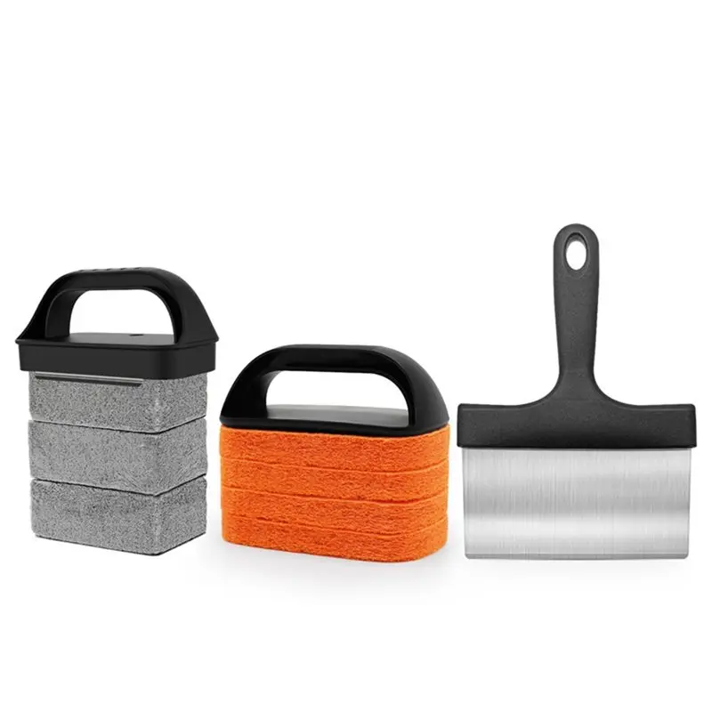 A26F-Grill Scraper And Griddle Bricks Included 1 Set Flat Top Griddle Cleaning Kit With Brush Easy To Remove Stain
A26F-Grill Scraper And Griddle Bricks Included 1 Set Flat Top Griddle Cleaning Kit With Brush Easy To Remove Stain