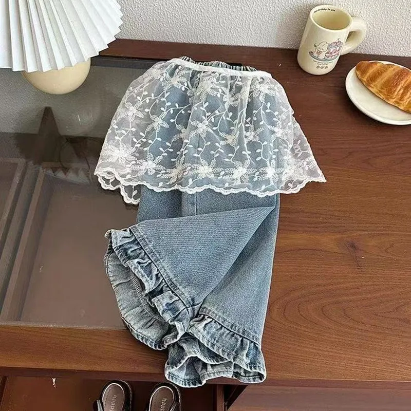 Girls Sweet System Sense Denim Jeans 2025 Spring New Children's Small Fragrant Wind Loose Leisure Wide-legged Trousers
Girls Sweet System Sense Denim Jeans 2025 Spring New Children's Small Fragrant Wind Loose Leisure Wide-legged Trousers