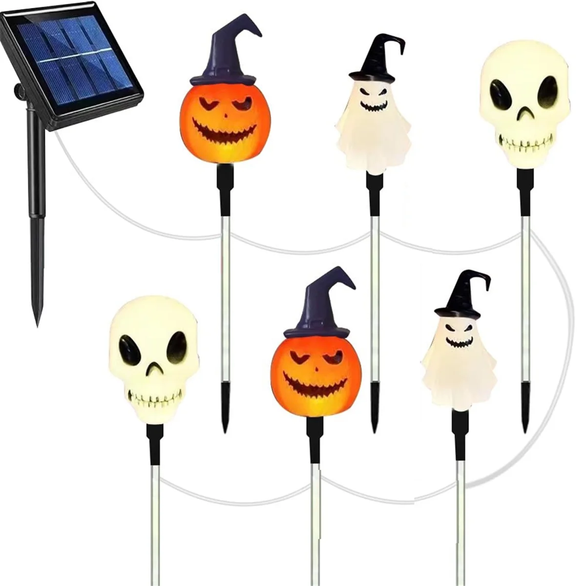 A06T-6 Pack LED Outdoor Solar Ground Insertion Colored Pumpkin GhostHead Lights, Waterproof Solar Courtyard
A06T-6 Pack LED Outdoor Solar Ground Insertion Colored Pumpkin GhostHead Lights, Waterproof Solar Courtyard