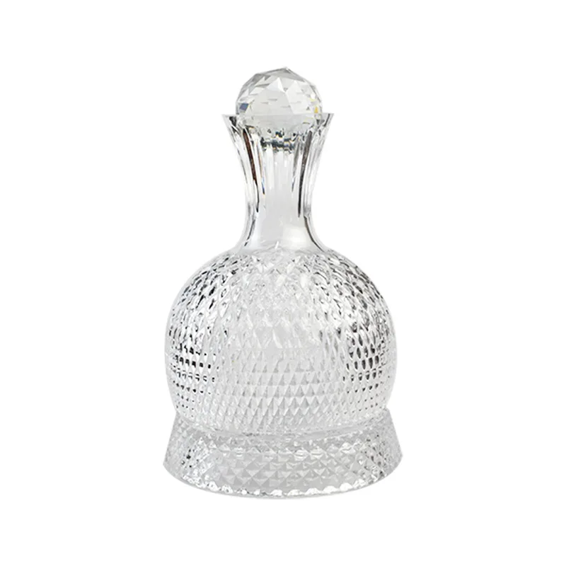 High-grade light luxury sunflower diamond pattern crystal glass red wine decanter household rotating fast wine jug
High-grade light luxury sunflower diamond pattern crystal glass red wine decanter household rotating fast wine jug