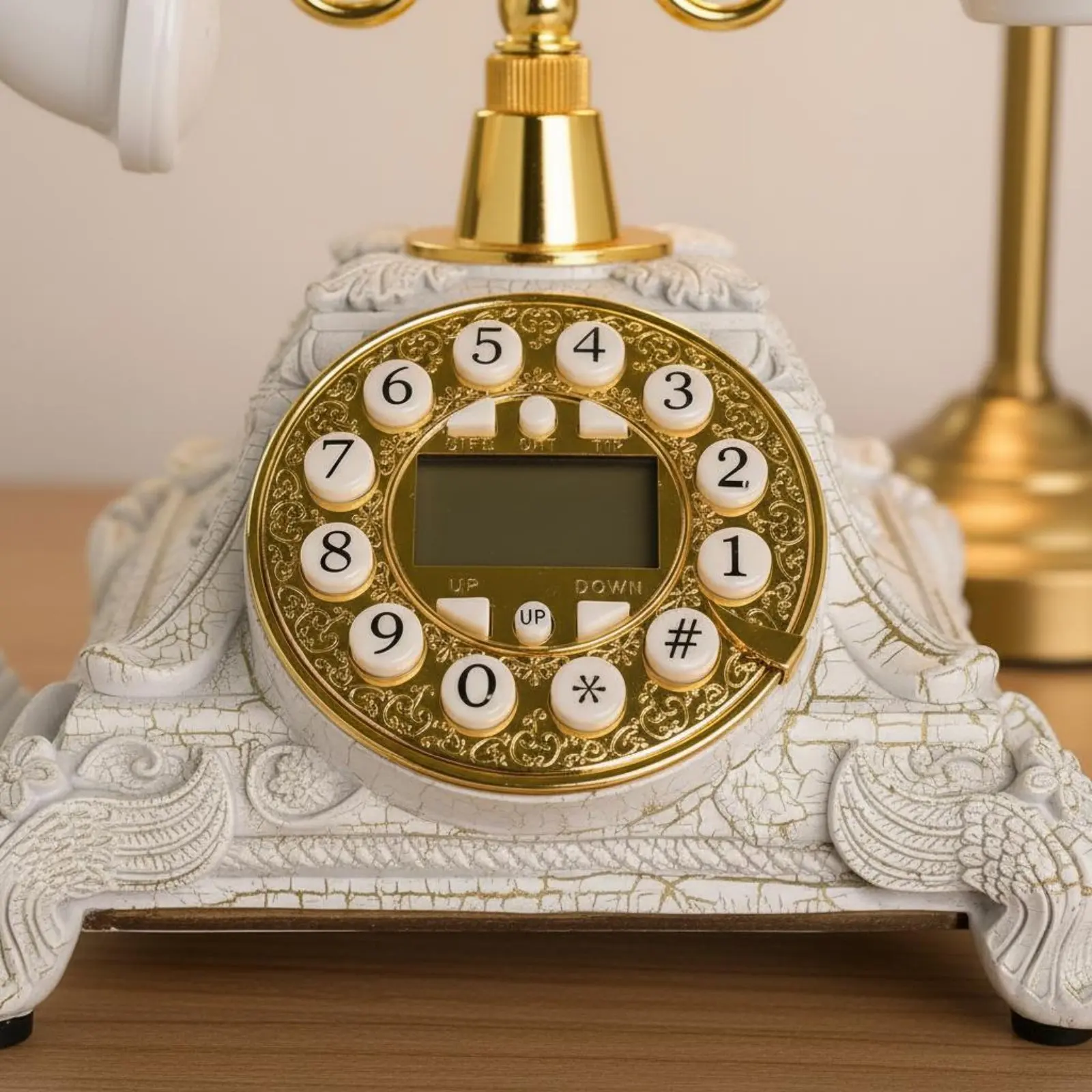 Vintage Button Phone Ornate Antique Desk Phone Antique Desk Telephone Clear Call Vintage Telephone No Batteries for Photo Studio
Vintage Button Phone Ornate Antique Desk Phone Antique Desk Telephone Clear Call Vintage Telephone No Batteries for Photo Studio