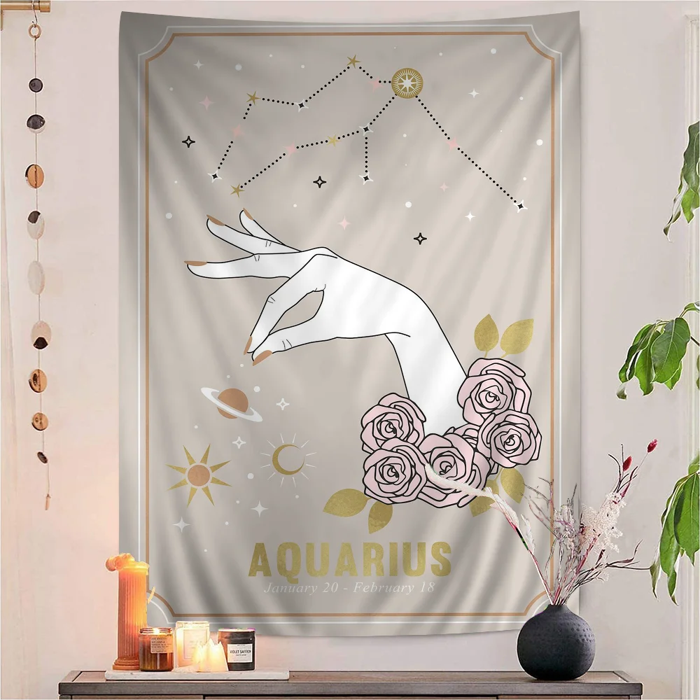 Bohemian Zodiac Canvas Painting Anime Tapestry Hanging Tarot Hippie Wall Rugs Dorm Home Decor
Bohemian Zodiac Canvas Painting Anime Tapestry Hanging Tarot Hippie Wall Rugs Dorm Home Decor