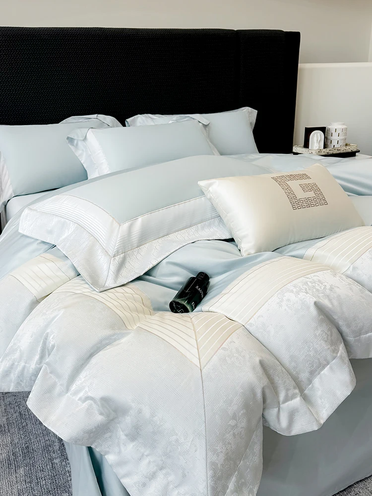 Luxury 00-Tead Count Long-Staple Cotton Flannel Bedding Set Winter Pure Cotton Duvet Cover eet Bedding Four-Piece Set
Luxury 00-Tead Count Long-Staple Cotton Flannel Bedding Set Winter Pure Cotton Duvet Cover eet Bedding Four-Piece Set