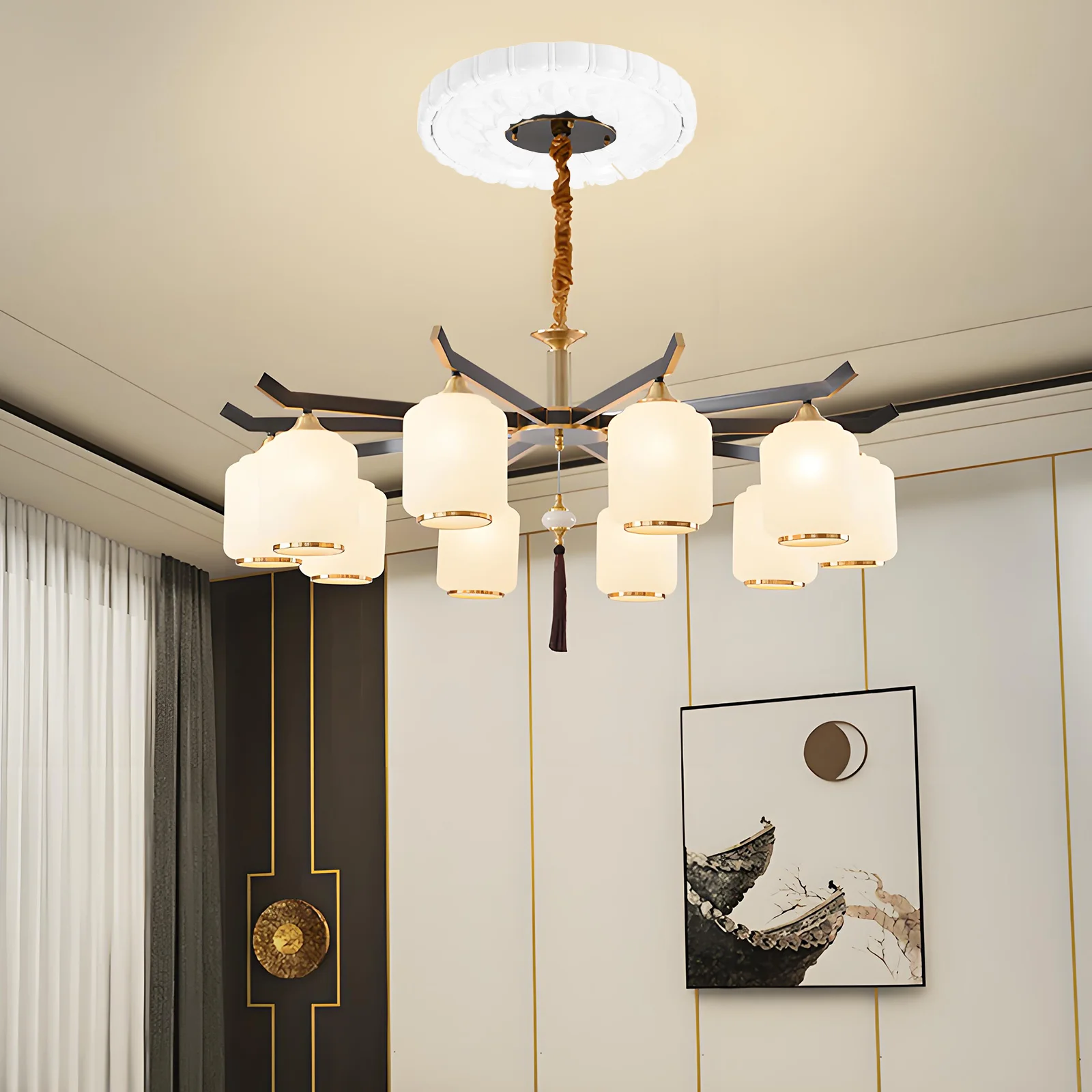 Round Lamp Panel Ceiling Medallion White Plate Lightweight Covers Decorative Lighting Cover Plates for Home Pendant Light Parts
Round Lamp Panel Ceiling Medallion White Plate Lightweight Covers Decorative Lighting Cover Plates for Home Pendant Light Parts