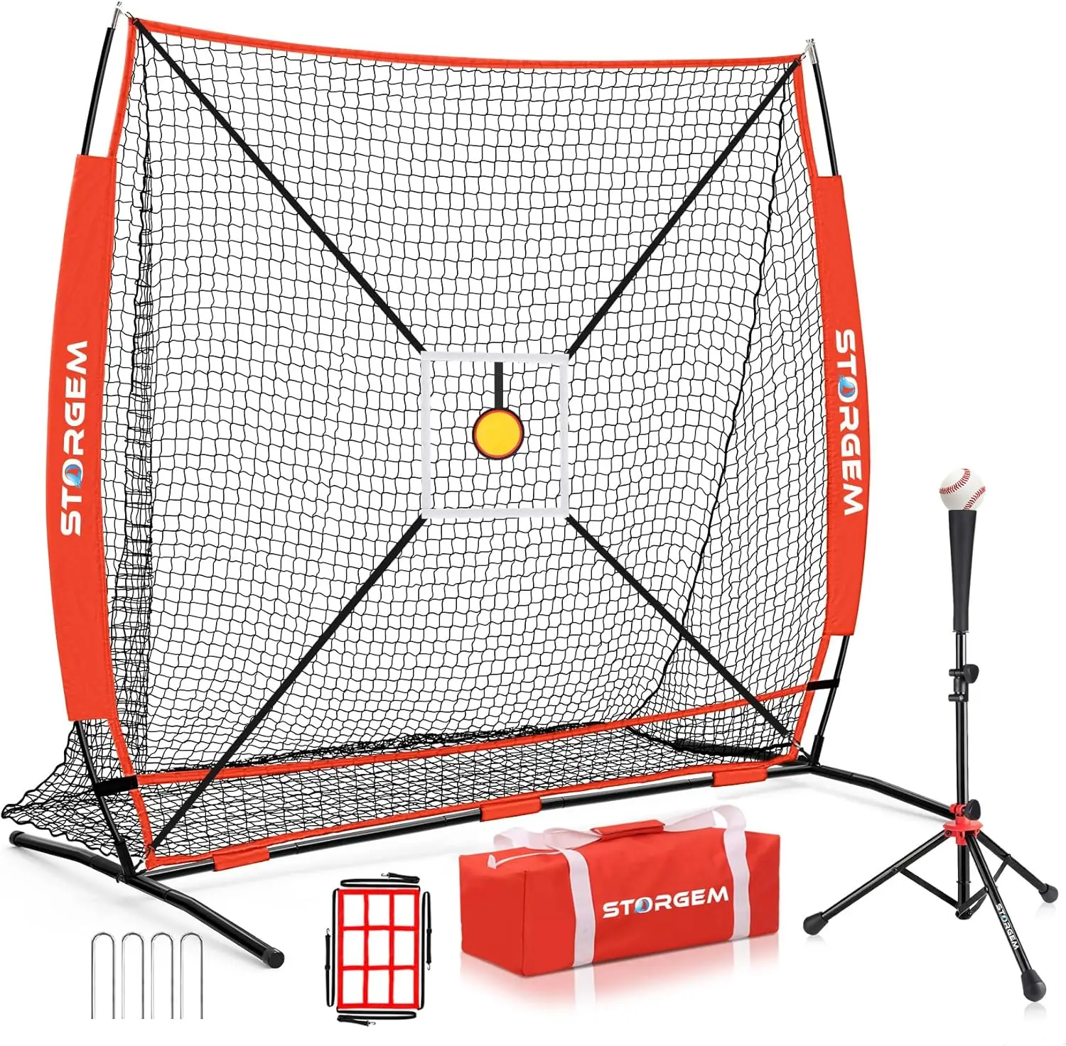 6'X6' Portable Baseball Softball Practice Net with Carry Bag, Strike Zone, Batting Tee for Kids Adults Youth
6'X6' Portable Baseball Softball Practice Net with Carry Bag, Strike Zone, Batting Tee for Kids Adults Youth