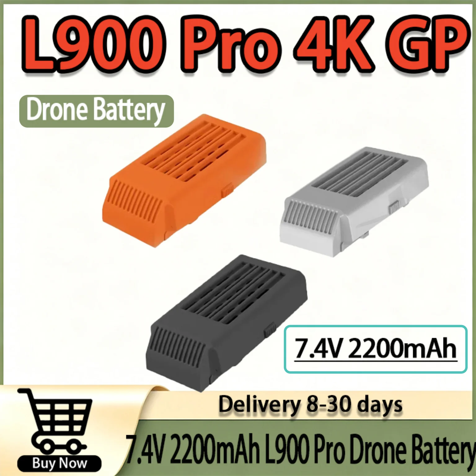 Upgraded 7.4V 2200mAh L900 Pro Drone Battery High Capacity LiPo Battery 28Min Extended Flight Spare Accessory for L900 Pro 4K GP
Upgraded 7.4V 2200mAh L900 Pro Drone Battery High Capacity LiPo Battery 28Min Extended Flight Spare Accessory for L900 Pro 4K GP