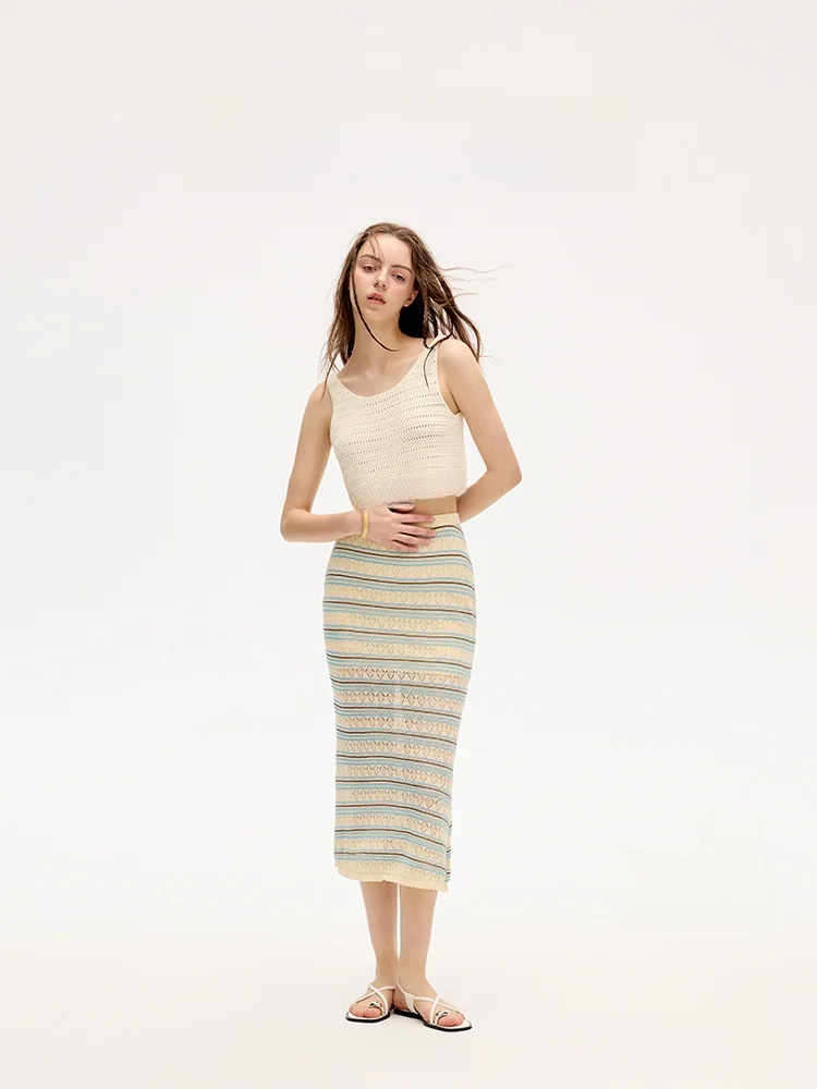 Vaion Sle Sea Level ter Top And High Waist Skirt Set with Crochet Hooks by CNNAKUPENDA for Women Summer 2025 Collection 
Vaion Sle Sea Level ter Top And High Waist Skirt Set with Crochet Hooks by CNNAKUPENDA for Women Summer 2025 Collection