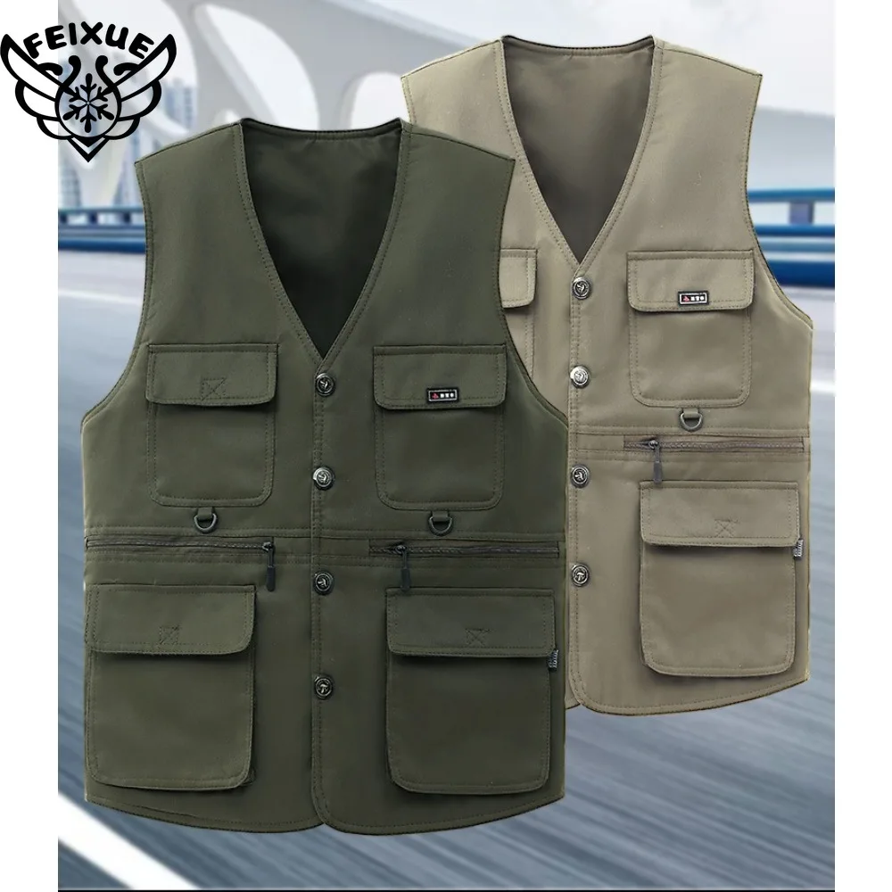 2025 Men Multi-Pocket Classic Waistcoat Male Sleeveless Unloading Solid Coat Work Vest Photographer Tactical Mesh Vest Jacket
2025 Men Multi-Pocket Classic Waistcoat Male Sleeveless Unloading Solid Coat Work Vest Photographer Tactical Mesh Vest Jacket