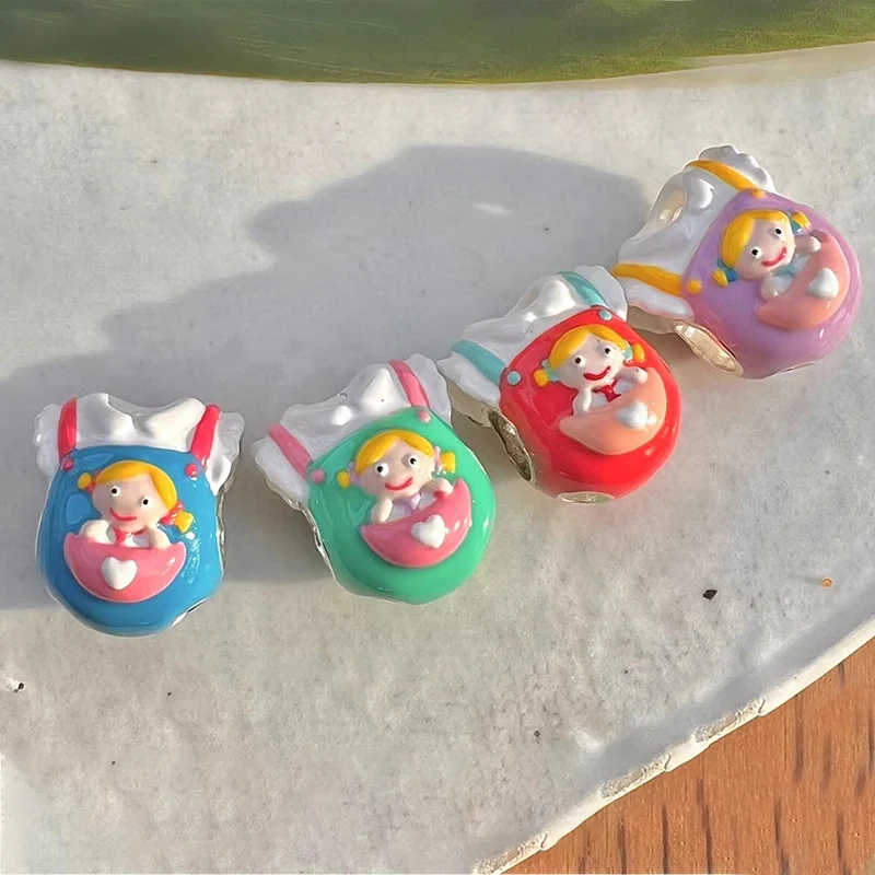 925 Sterling Silver Cute Girl Colorful Baby Clothes Charm Beads For Pandora Bracelet Bangle European Jewelry Collection Gift
925 Sterling Silver Cute Girl Colorful Baby Clothes Charm Beads For Pandora Bracelet Bangle European Jewelry Collection Gift