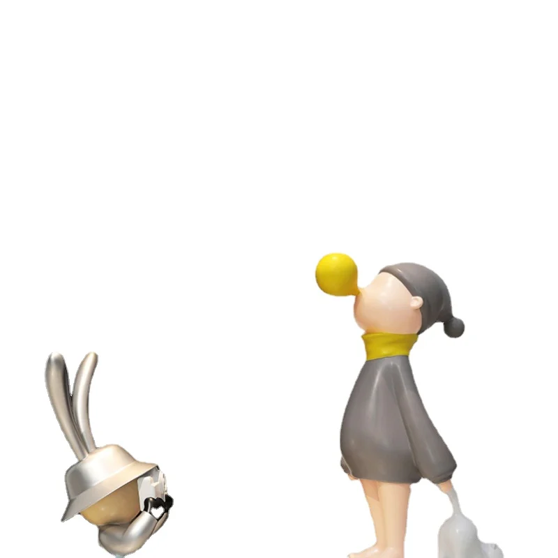 Large Creative Figure Decoration Living Room Cartoon Girl Floor Carving Art Device
Large Creative Figure Decoration Living Room Cartoon Girl Floor Carving Art Device