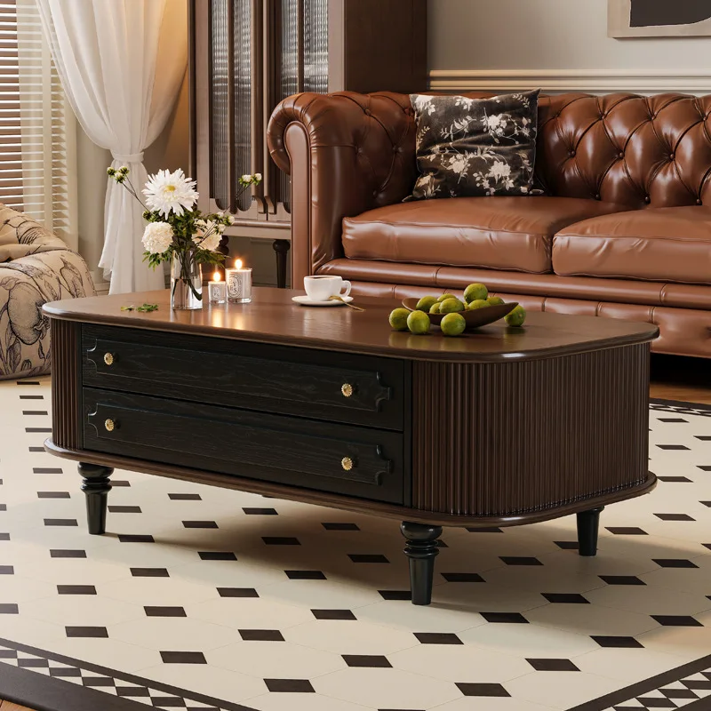French retro solid wood coffee table living room household small apartment 2025 tea table high-end American medieval
French retro solid wood coffee table living room household small apartment 2025 tea table high-end American medieval