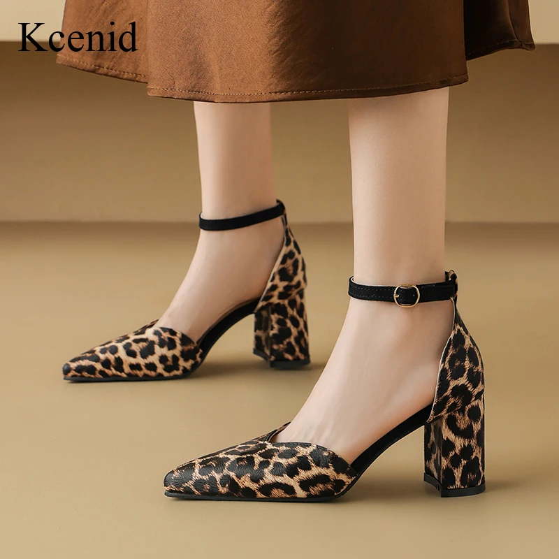 Kcenid Women's Leopard Print High Heels 7CM Shoes Elegant Pointed Toe Ankle Strap Sandals for Summer Sexy Office Dress Shoes New
Kcenid Women's Leopard Print High Heels 7CM Shoes Elegant Pointed Toe Ankle Strap Sandals for Summer Sexy Office Dress Shoes New