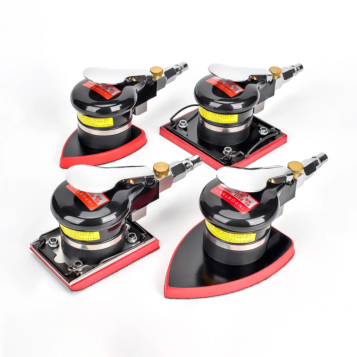 Professional grade industrial pneumatic palm eccentric sander, with hook and ring accessories, track diameter 3mm
Professional grade industrial pneumatic palm eccentric sander, with hook and ring accessories, track diameter 3mm