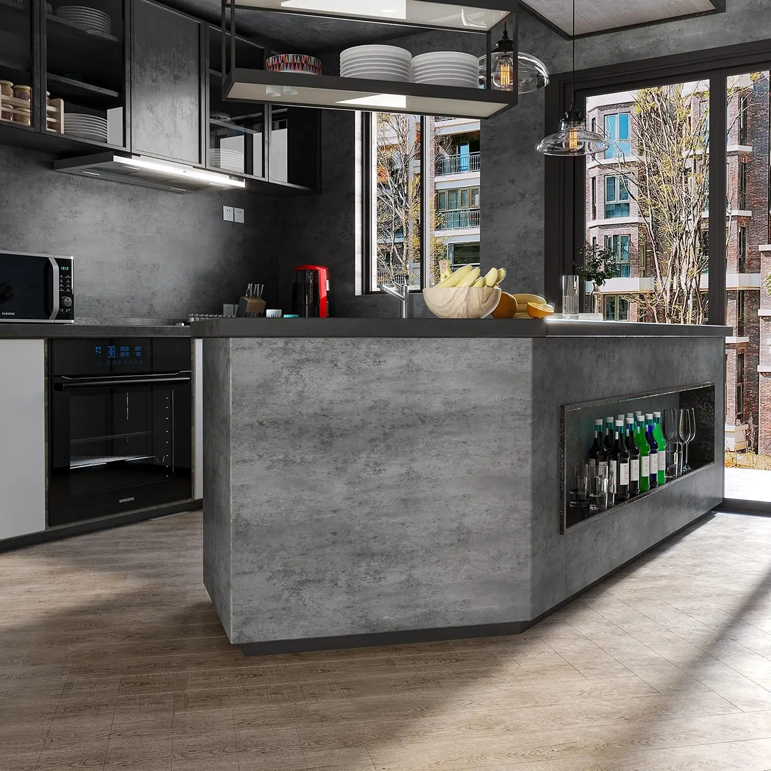 PVC Waterproof Cement Gray Wallpaper Kitchen Bathroom Tile Wall Stickers Office Store Hotel Home Floor and Wall Renovation Decor
PVC Waterproof Cement Gray Wallpaper Kitchen Bathroom Tile Wall Stickers Office Store Hotel Home Floor and Wall Renovation Decor