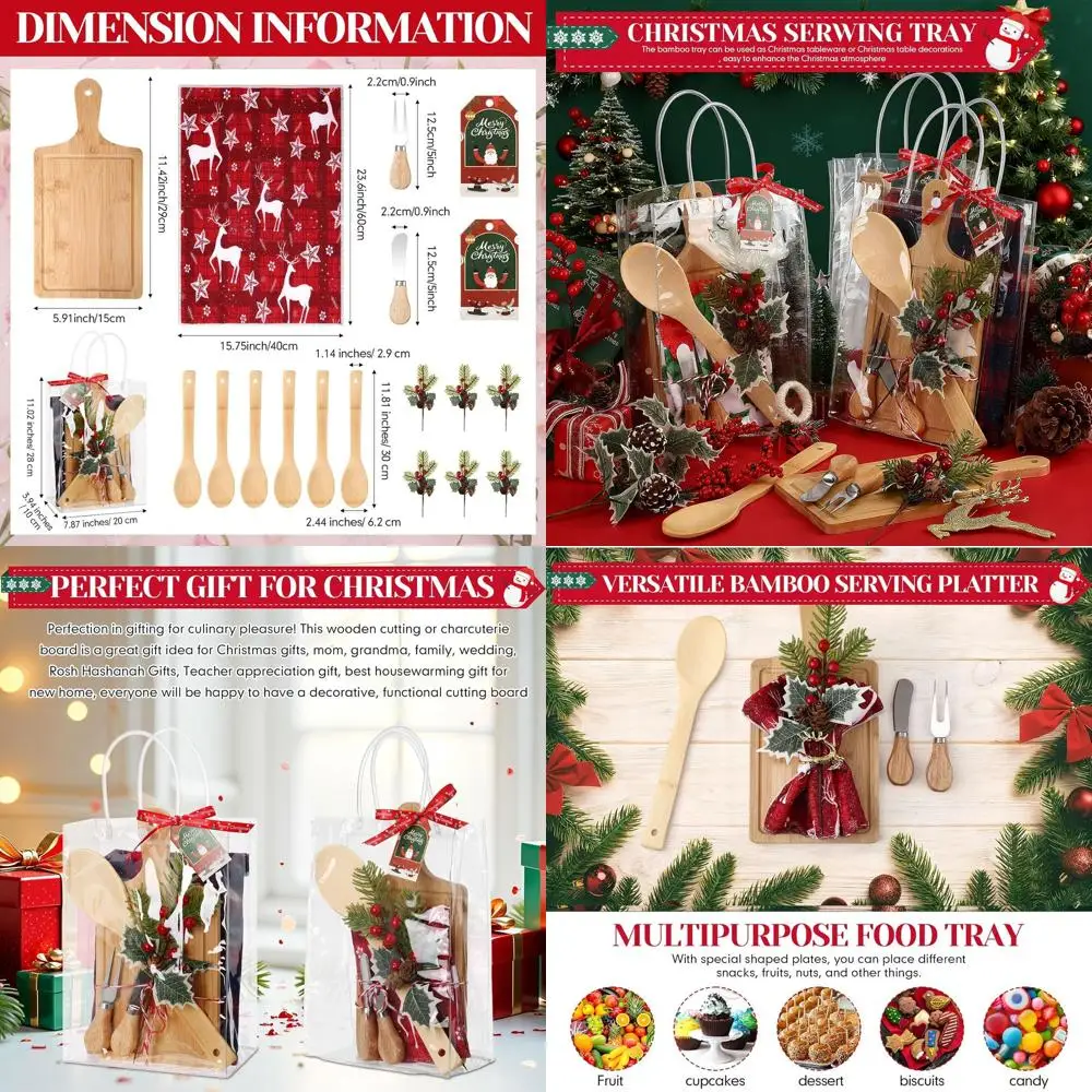 Bamboo Cheese Board Set with 56 Pieces, Including Serving Tools, Towels, and Decor for Holiday Parties & Weddings
Bamboo Cheese Board Set with 56 Pieces, Including Serving Tools, Towels, and Decor for Holiday Parties & Weddings