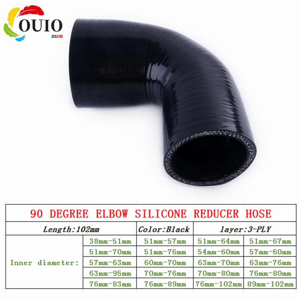 UNIVERSAL 90 DEGREE REDUCER PIPE TURBO INTERCOOLER RADIATOR COOLANT SILICONE HOSE
UNIVERSAL 90 DEGREE REDUCER PIPE TURBO INTERCOOLER RADIATOR COOLANT SILICONE HOSE