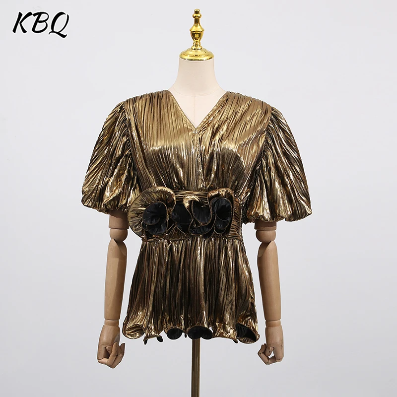 KBQ Loose Two Piece Sets for Women V Neck Short Sleeves Spliced 3D Flowers Top Patchwork Elastic Waist Shorts chic set Female
KBQ Loose Two Piece Sets for Women V Neck Short Sleeves Spliced 3D Flowers Top Patchwork Elastic Waist Shorts chic set Female