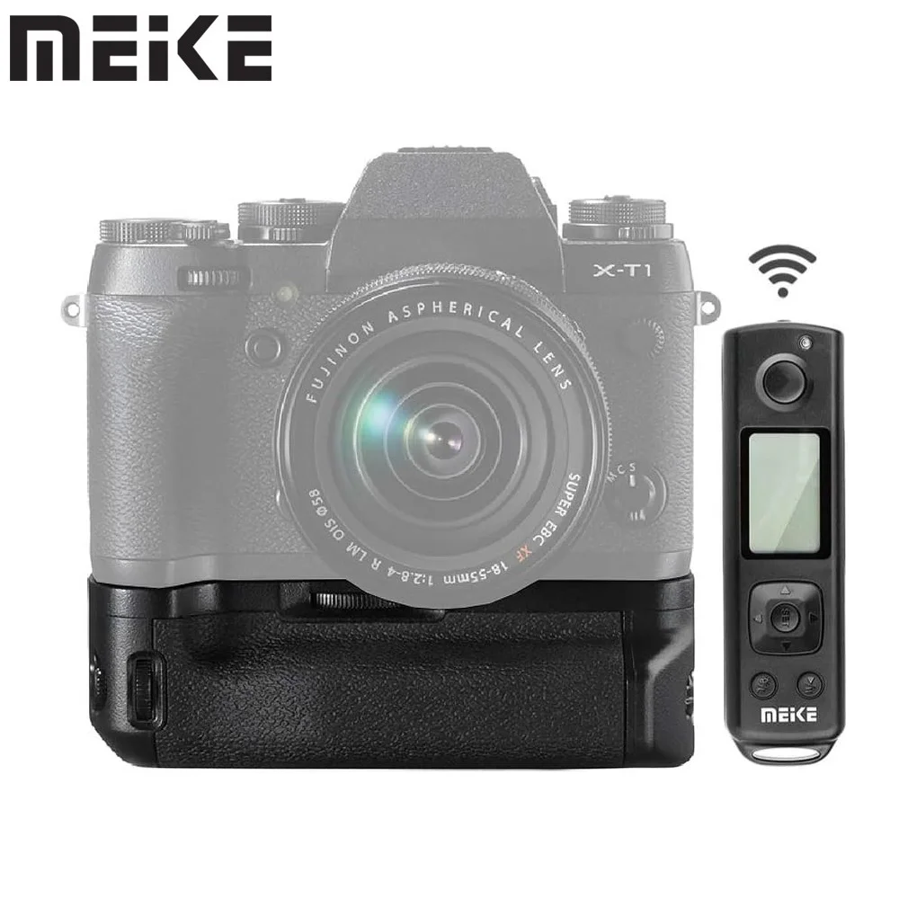Держатель батареи для вертикальной съемки Meike MK-XT1 Pro для камеры Fujifilm Fuji X-T1 XT1 с беспроводным пультом дистанционного управления 2,4G
Держатель батареи для вертикальной съемки Meike MK-XT1 Pro для камеры Fujifilm Fuji X-T1 XT1 с беспроводным пультом дистанционного управления 2,4G