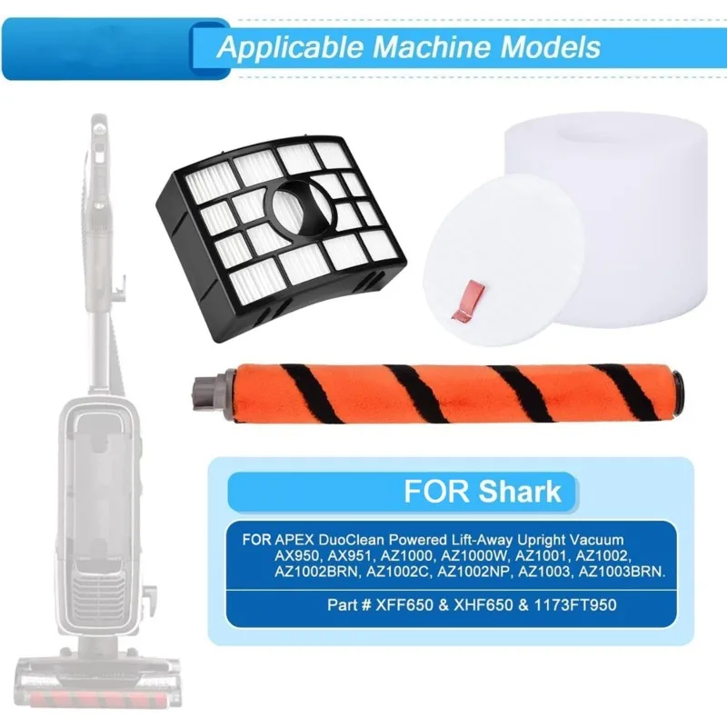 NEW HOT In Stock-For Shark APEX Duoclean Lift-Away Replacement Parts- AX950 AX951 AZ1002 AZ1000 AZ1000W, Main Brush, Foam& Felt
NEW HOT In Stock-For Shark APEX Duoclean Lift-Away Replacement Parts- AX950 AX951 AZ1002 AZ1000 AZ1000W, Main Brush, Foam& Felt