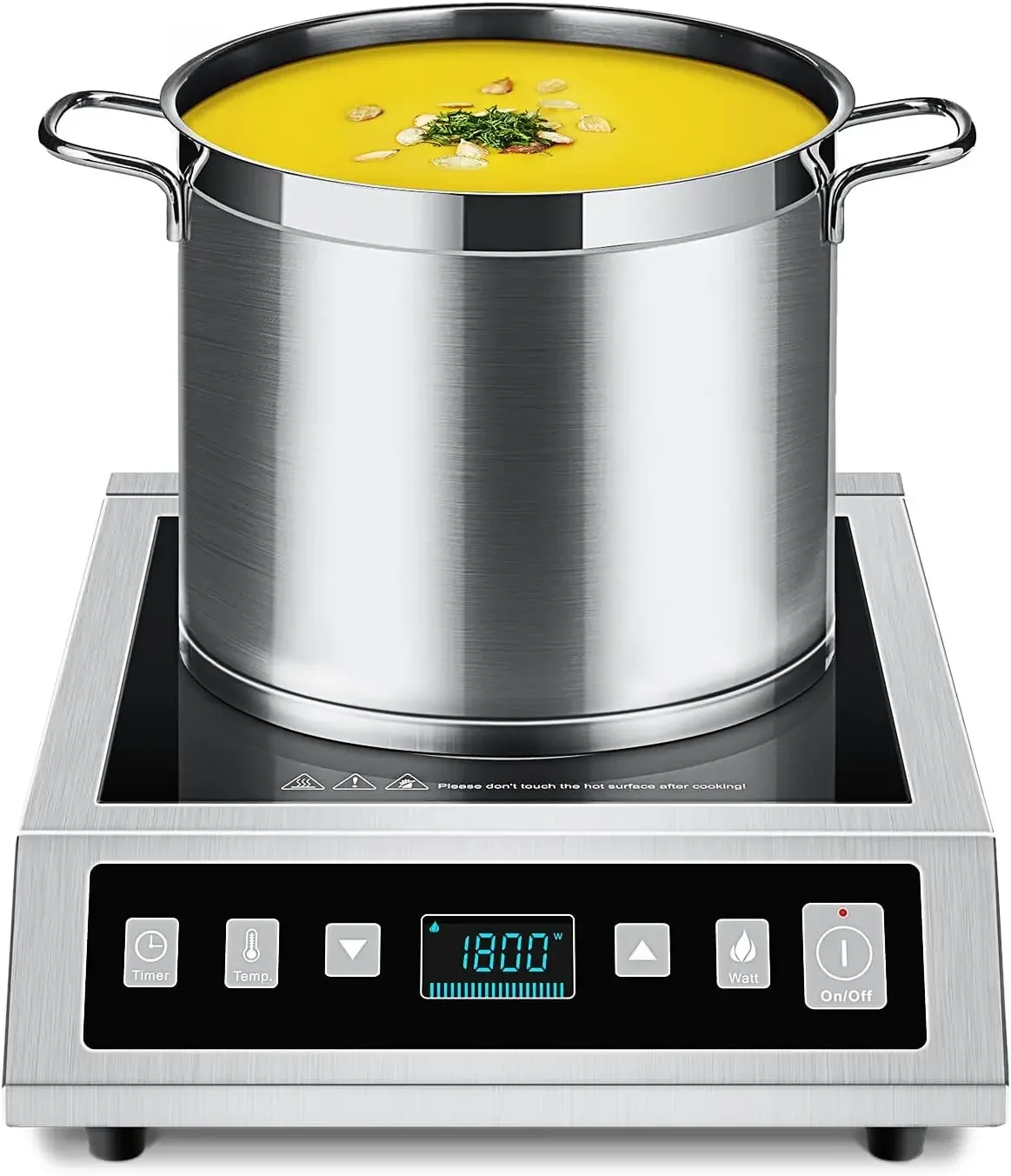 Induction Cooktop Commercial, Professional Portable Burner, 1800W Countertop Stove Burner with ETL-Certified Induction Hot Plate
Induction Cooktop Commercial, Professional Portable Burner, 1800W Countertop Stove Burner with ETL-Certified Induction Hot Plate