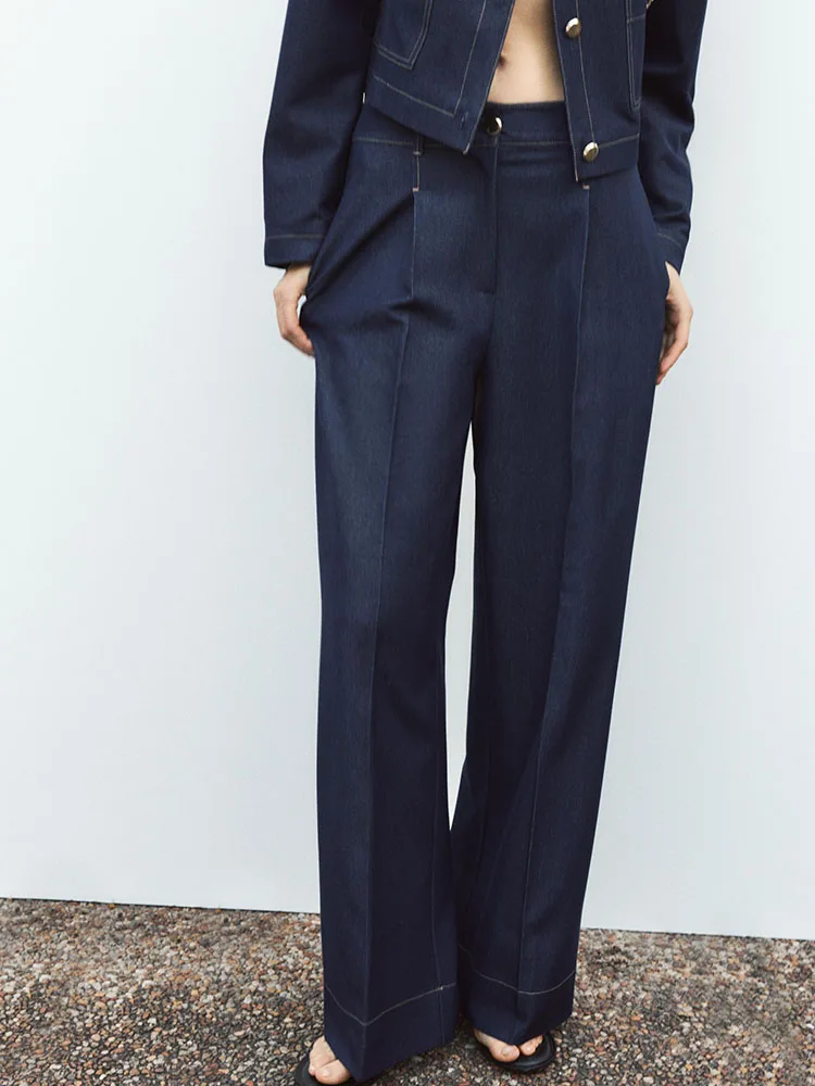 Spring New Arrival Women's Jaet Outerwear Simple Long Pants Button Closure Long Sve round Ne Two-Piece Set Faionable
Spring New Arrival Women's Jaet Outerwear Simple Long Pants Button Closure Long Sve round Ne Two-Piece Set Faionable