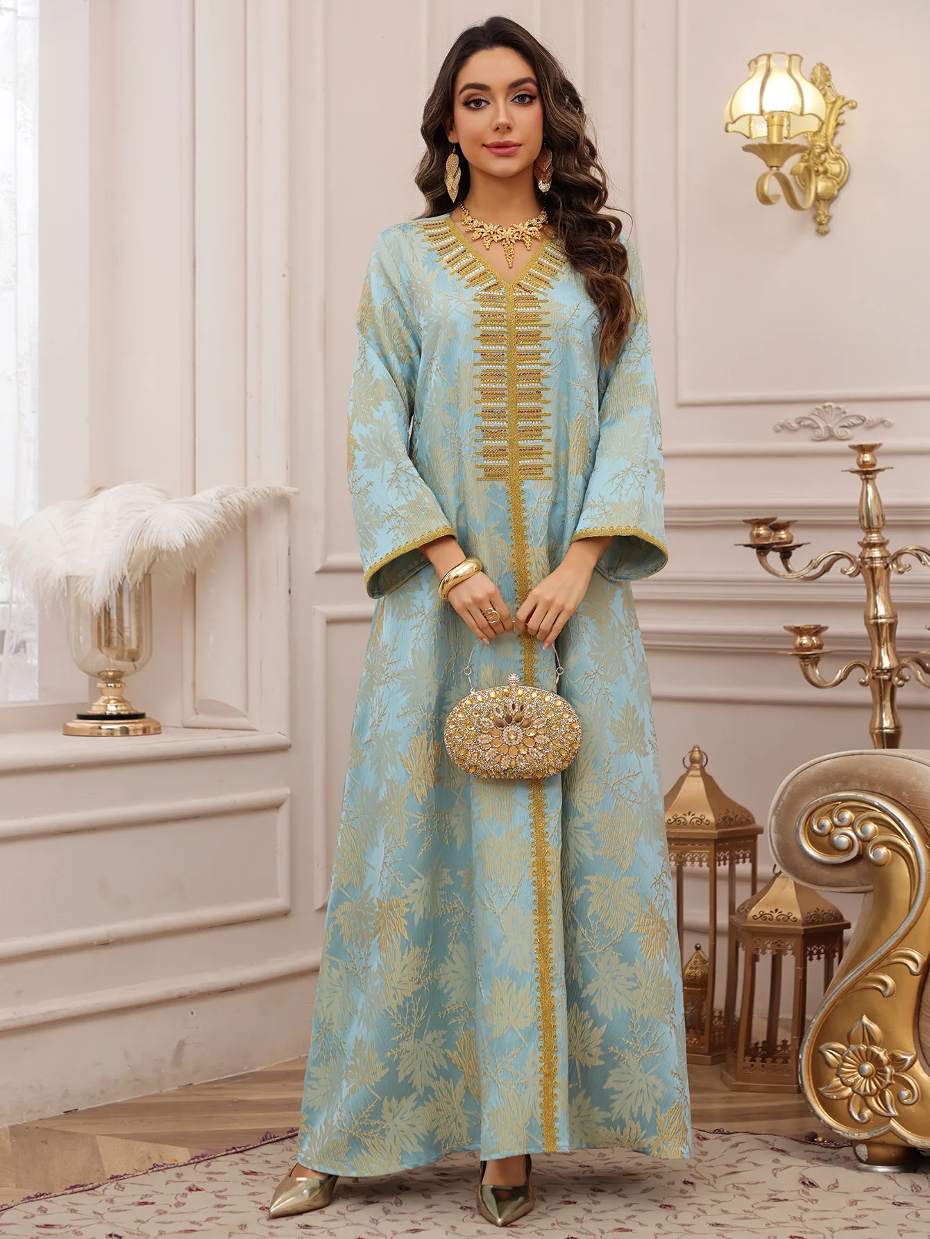 Eid Women Dress Muslim Abaya Embroidery Long Dresses Dubai Vestidos Largos Party Caftan Jalabiya Ramadan Kaftan Arab Robe 2025
Eid Women Dress Muslim Abaya Embroidery Long Dresses Dubai Vestidos Largos Party Caftan Jalabiya Ramadan Kaftan Arab Robe 2025