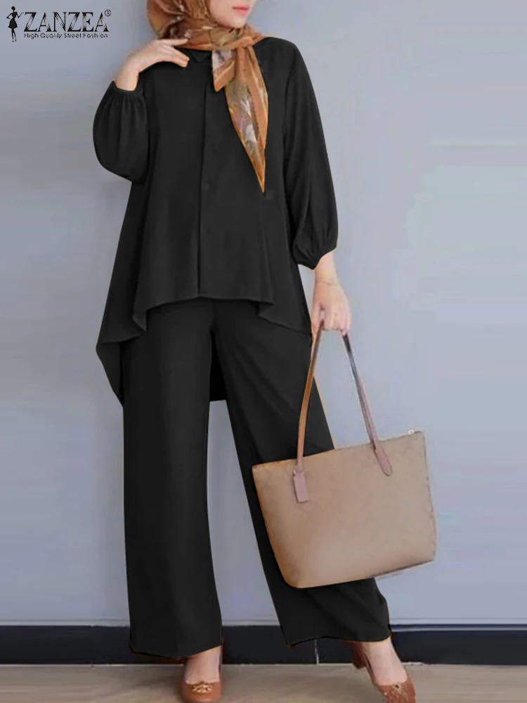 2024 ZANZEA Muslim Sets Women Tracksuits Spring Long Sleeve Blouse Wide Leg Pant Suits Casual Loose Matching Sets Oversize
2024 ZANZEA Muslim Sets Women Tracksuits Spring Long Sleeve Blouse Wide Leg Pant Suits Casual Loose Matching Sets Oversize