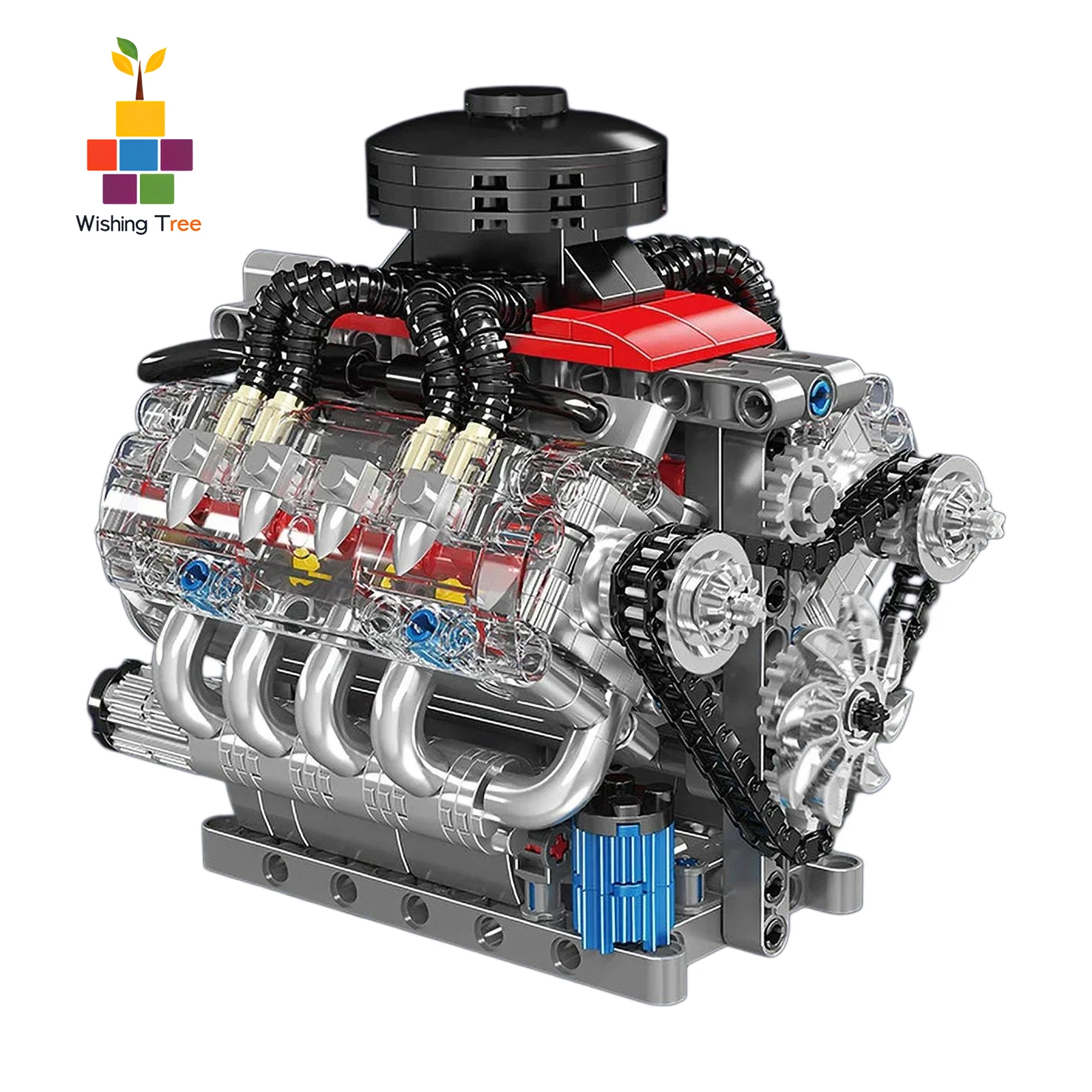 Комплект модели двигателя Mould King 10171 V8 — 497 шт. Моторизованные строительные блоки с L-двигателем и функциями питания
Комплект модели двигателя Mould King 10171 V8 — 497 шт. Моторизованные строительные блоки с L-двигателем и функциями питания