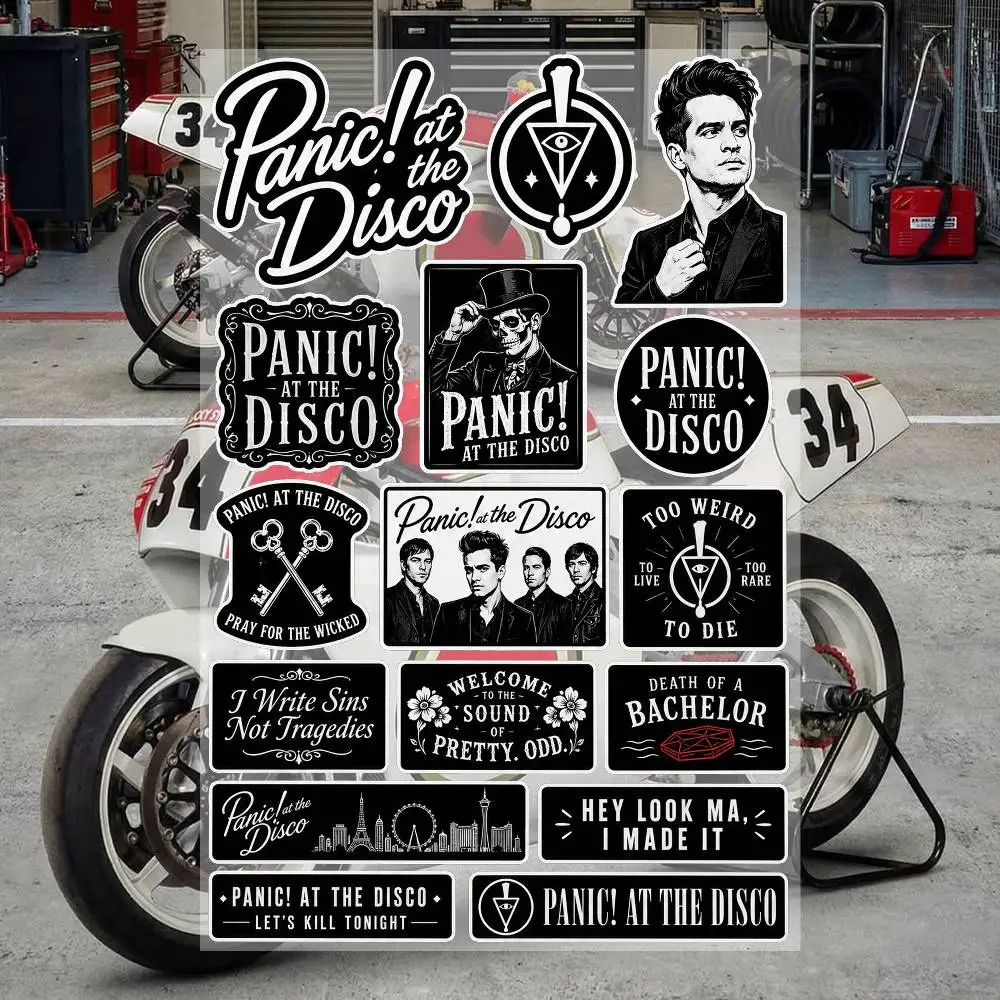 P-anic At The Disco Stickers Waterproof Vinyl Decals for Motorcycle cars bicycles skateboards Laptop Water Bottle Phone Case
P-anic At The Disco Stickers Waterproof Vinyl Decals for Motorcycle cars bicycles skateboards Laptop Water Bottle Phone Case