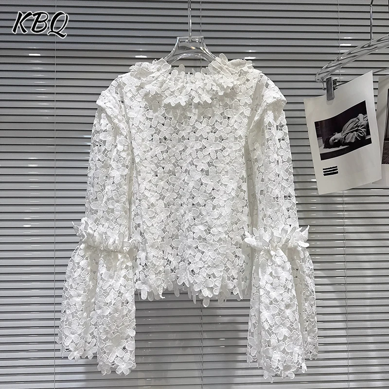 KBQ однотонная свободная минималистичная футболка с вырезами для женщин, элегантный кружевной топ с оборками и круглым вырезом, расклешенными рукавами, женский модный стиль
KBQ однотонная свободная минималистичная футболка с вырезами для женщин, элегантный кружевной топ с оборками и круглым вырезом, расклешенными рукавами, женский модный стиль