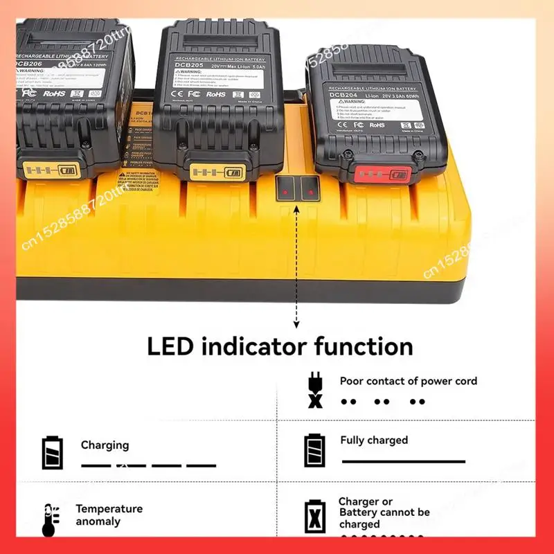 ABNR Portable 4-Slot Charger DCB104 Replacement Charger For 20V Compatible With Multiple Batteries AU Plug
ABNR Portable 4-Slot Charger DCB104 Replacement Charger For 20V Compatible With Multiple Batteries AU Plug