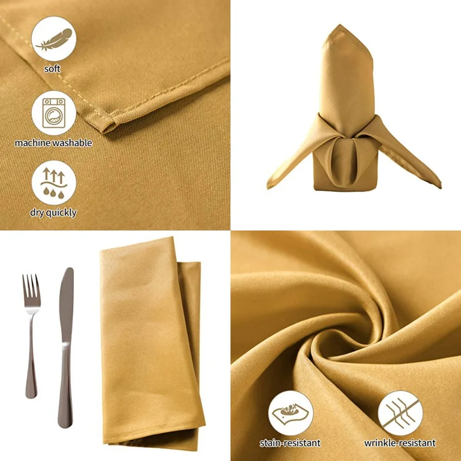 50pcs Polyester Cloth Napkins - 20 x 20 inch Dinner Washable Napkins with Hemmed Edges for Restaurant/Wedding/Hotel 50
50pcs Polyester Cloth Napkins - 20 x 20 inch Dinner Washable Napkins with Hemmed Edges for Restaurant/Wedding/Hotel 50