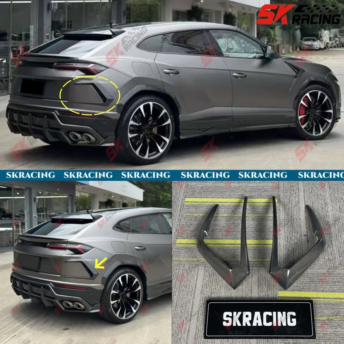 Forged/Carbon Fiber Rear Bumper Splitters Fins Kit Fits 2018-22 Lamborghini URUS
Forged/Carbon Fiber Rear Bumper Splitters Fins Kit Fits 2018-22 Lamborghini URUS