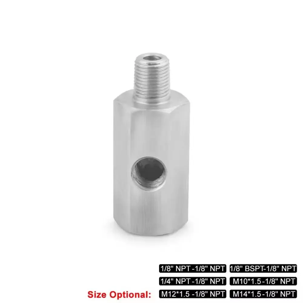 Stainless Steel Side Holes Oil Pressure Sensor Connector M12 M10 M14 1/8NPT 1/4NPT 1/8 BSPT BSPT Adapter Engine Gauge
Stainless Steel Side Holes Oil Pressure Sensor Connector M12 M10 M14 1/8NPT 1/4NPT 1/8 BSPT BSPT Adapter Engine Gauge