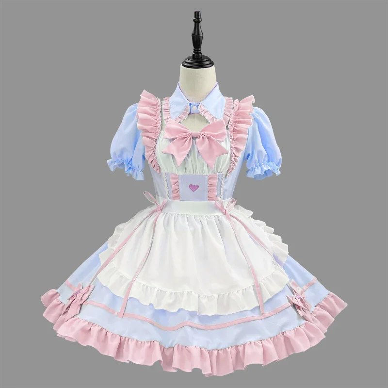 New S-5XL Sweet Cute Lolita Maid Dress Cosplay Costume Pink Blue Girl Woman Maid Dress Party Coffee Shop Costumes Anime Clothes
New S-5XL Sweet Cute Lolita Maid Dress Cosplay Costume Pink Blue Girl Woman Maid Dress Party Coffee Shop Costumes Anime Clothes