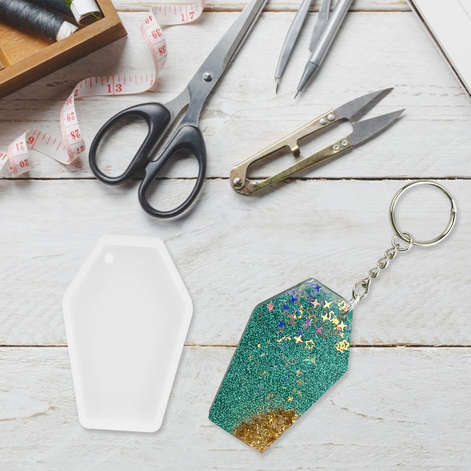 2pcs White Coffin Keychain Pendant Mold for DIY Epoxy Resin Jewelry Making Lightweight Compact Storage Space Saving Handmade
2pcs White Coffin Keychain Pendant Mold for DIY Epoxy Resin Jewelry Making Lightweight Compact Storage Space Saving Handmade