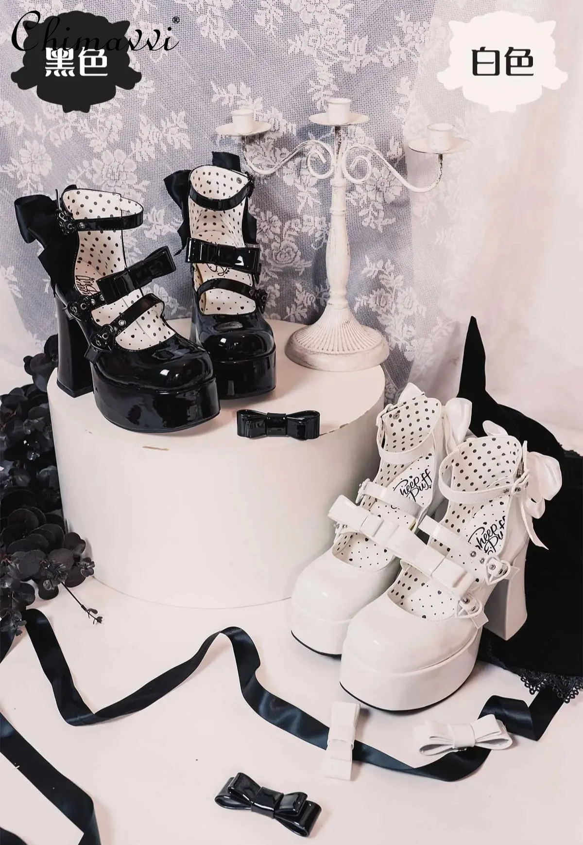 Original Lolita Shoes Straps Sweet Girl Cute Bow High Heels 2026 New Women's Kawaii Elegant Princess Mary Jane Leather Shoes
Original Lolita Shoes Straps Sweet Girl Cute Bow High Heels 2026 New Women's Kawaii Elegant Princess Mary Jane Leather Shoes