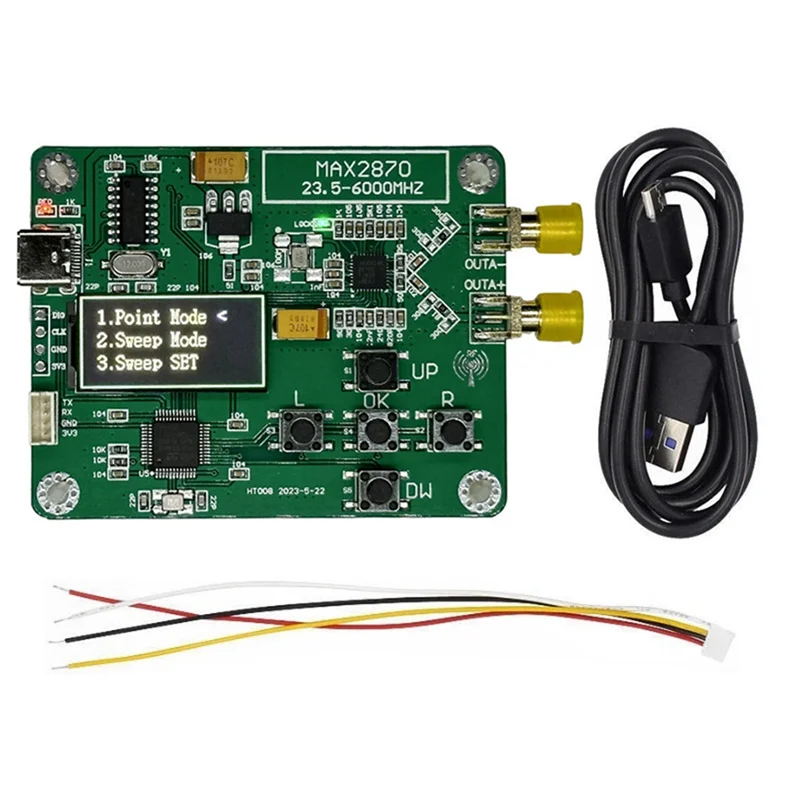 HT008 источник сигнала MAX2870 STM32 23,5-6000 МГц генератор сигналов источник сигнала поддерживает режим точки/подметания
HT008 источник сигнала MAX2870 STM32 23,5-6000 МГц генератор сигналов источник сигнала поддерживает режим точки/подметания