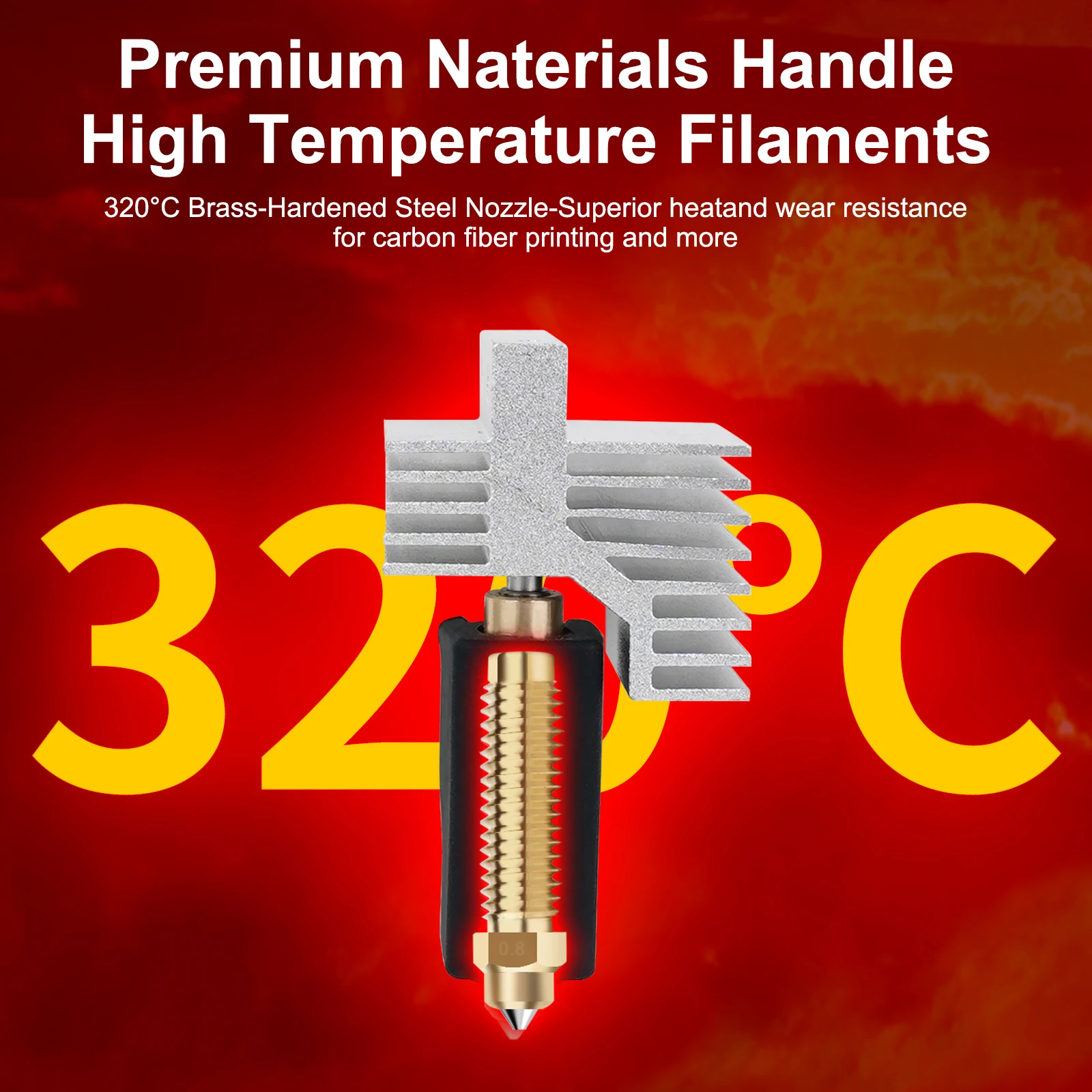 Hotend Kit for Elegoo Centauri Carbon Newly Upgraded Components, Max Temp 320°C, High Performance 3D Printer Hotend Replacement
Hotend Kit for Elegoo Centauri Carbon Newly Upgraded Components, Max Temp 320°C, High Performance 3D Printer Hotend Replacement