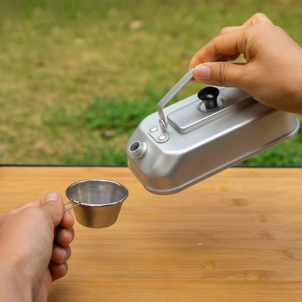 Уличный чайник, серебряный маленький чайник, полезный, 300 мл, портативный, для кемпинга, легкий, профессиональный, алюминиевый, против ожогов
Уличный чайник, серебряный маленький чайник, полезный, 300 мл, портативный, для кемпинга, легкий, профессиональный, алюминиевый, против ожогов